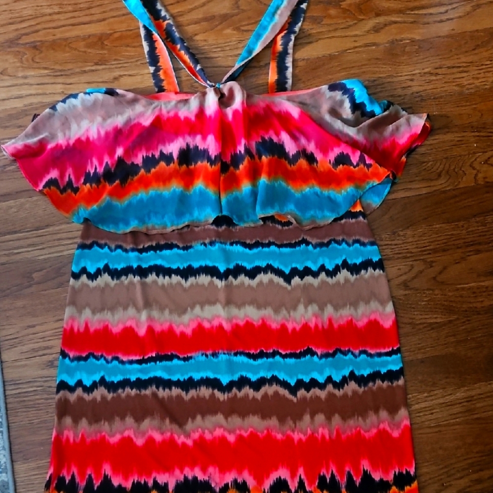 EUC Max and Cleo Vibrant Multicolor Striped Dress
